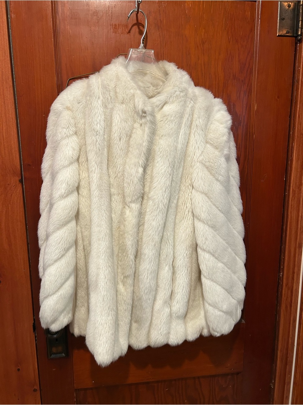 Vintage faux fur white coat